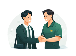 Ilustrasi pelayanan ramah di KOPMART KOPMA UNNES